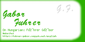 gabor fuhrer business card